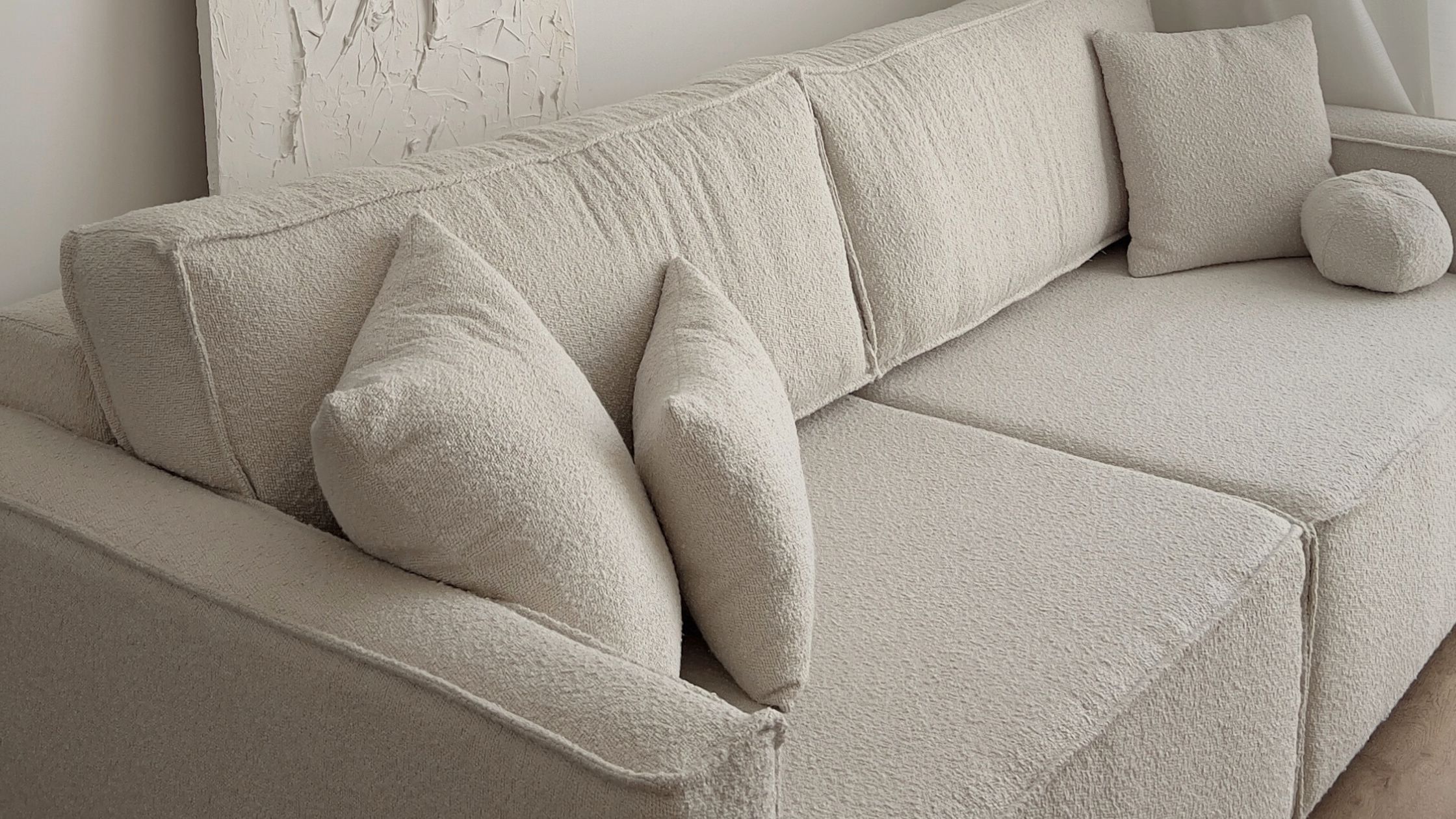 Qual tecido usar no sofá boucle